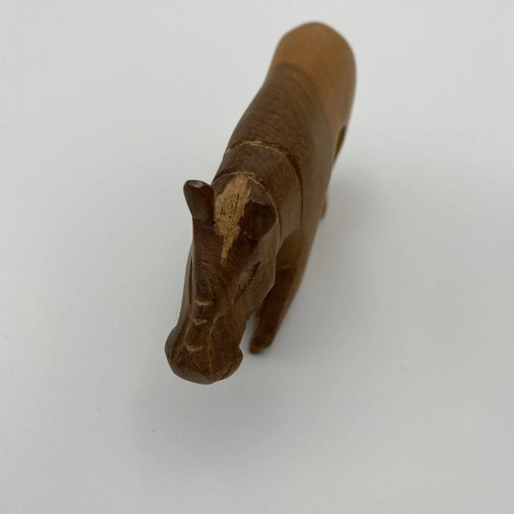 Hand Carved African Safari Animal‎ Wooden Napkin Rings Round Set of 7
